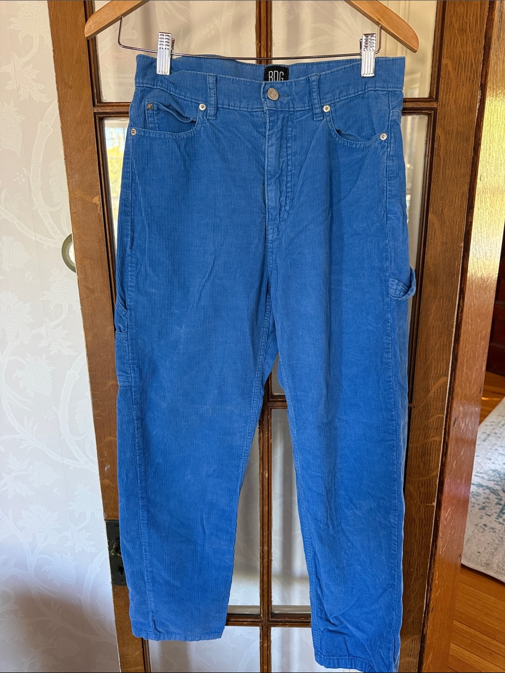 BDG Women's Straight Leg Corduroy Jeans in Bright Blue